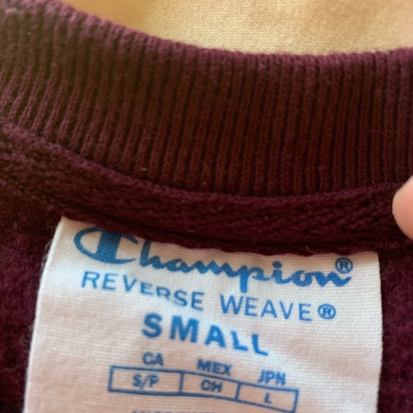 Plum champion reverse weave crew neck - Picture 3 of 3